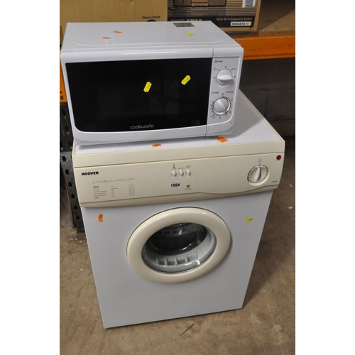 1084 - A HOOVER SV23 TUMBLE DRYER along with Cookworks MM720CWW microwave (both PAT pass and working) (2)