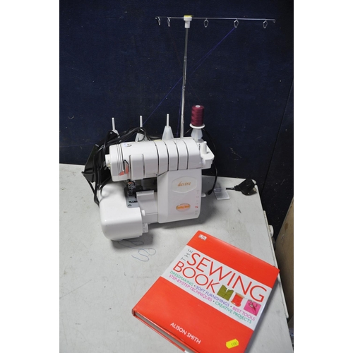 1087 - A WIMSEW W-8810 INDUSTRIAL SEWING MACHINE on casters (PAT pass and working) along with a smaller Bab... 