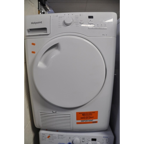 1111 - A HOTPOINT TDWSF83EPZ CONDENSOR DRYER measuring width 60cm x depth 60cm x height 86cm (PAT pass and ... 