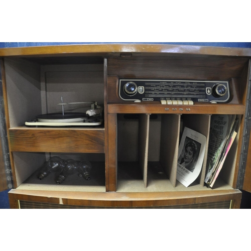 1117 - A BUSH RADIOGRAM with bush radio receiver and a Garrard RC120/4 turntable (powers up but UNTESTED)