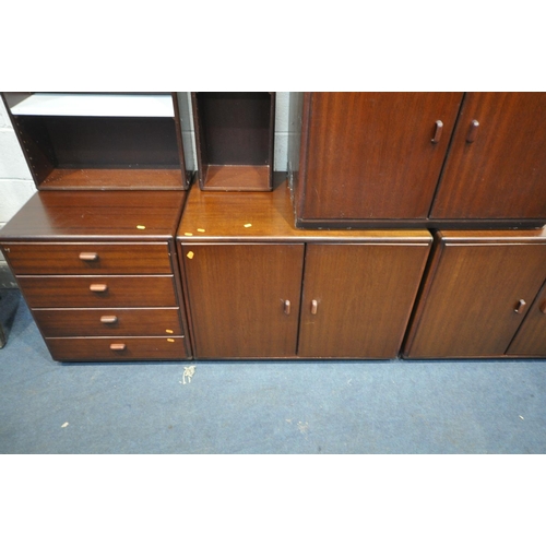 1217 - A SELECTION OF VARIOUS MAHOGANY FURNITURE, to include three two door cabinets, a four drawer cabinet... 