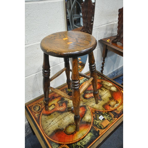 1270 - A SELECTION OF OCCASIONAL FURNITURE, to include a glass top globe coffee table, 82cm x depth 57cm x ... 