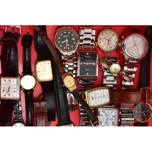 123 - A BOX OF ASSORTED WRISTWATCHES, to include a gents 'Avia, Electronic' stainless steel wristwatch fit... 