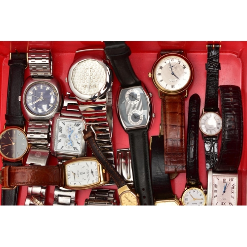 123 - A BOX OF ASSORTED WRISTWATCHES, to include a gents 'Avia, Electronic' stainless steel wristwatch fit... 