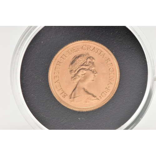 133 - A QUEEN ELIZABETH II 1981 BU FULL GOLD SOVEREIGN COIN 22ct, 0.916 Fine 22.05mm diameter (High Grade)