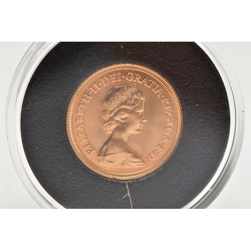 134 - A QUEEN ELIZABETH II 1981 BU FULL GOLD SOVEREIGN COIN 22ct, 0.916 Fine 22.05mm diameter (High Grade)