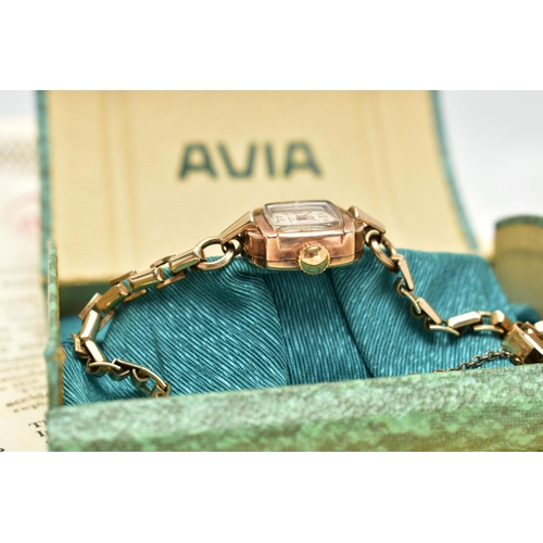 80 - A LADIES 9CT GOLD ACCURIST WRISTWATCH, featuring a square dial signed ‘Accurist 21 jewels, Antimagne... 