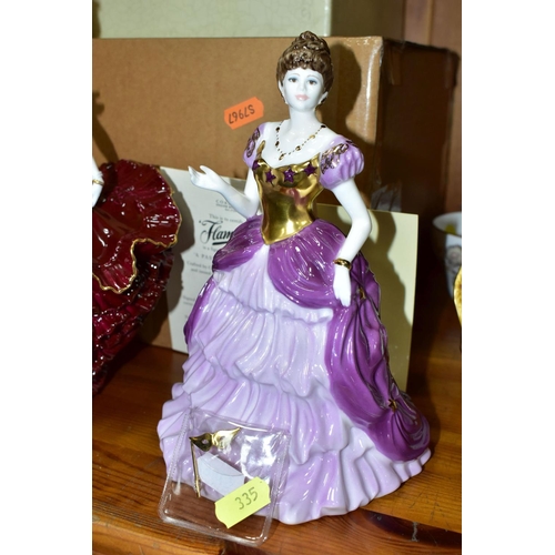 335 - TWO BOXED COALPORT FIGURINES, comprising the 'Flamenco' figurine from the A Passion for Dance collec... 