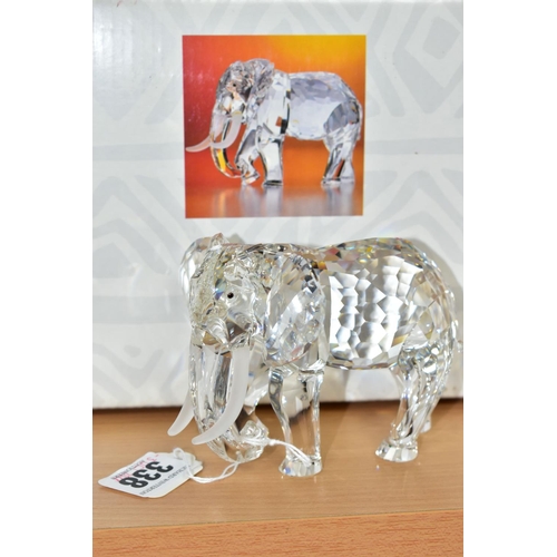 338 - A BOXED SWAROVSKI CRYSTAL ELEPHANT, 169970, from the Inspiration Africa series, Swarovski Collectors... 