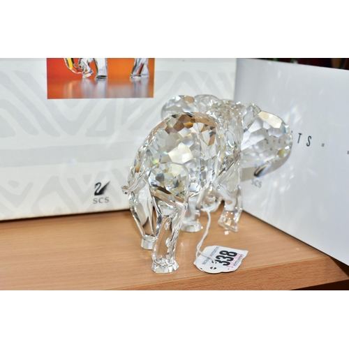 338 - A BOXED SWAROVSKI CRYSTAL ELEPHANT, 169970, from the Inspiration Africa series, Swarovski Collectors... 