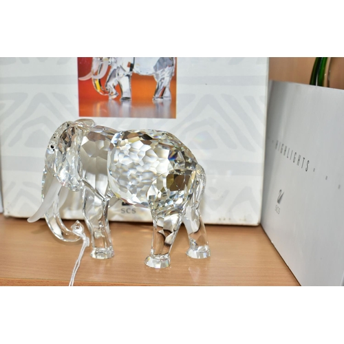 338 - A BOXED SWAROVSKI CRYSTAL ELEPHANT, 169970, from the Inspiration Africa series, Swarovski Collectors... 