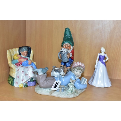 339 - FOUR FIGURINES, comprising Lladro Study Buddies 5451, by Regino Torrijos, issued 1987 - retired 2007... 