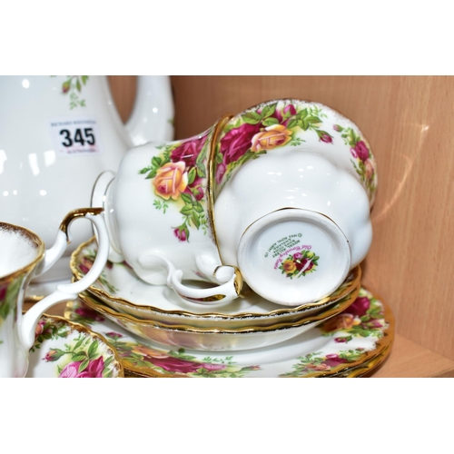 345 - A TWENTY PIECE ROYAL ALBERT OLD COUNTRY ROSES PART COFFEE/TEA SET, comprising a coffee pot, six tea ... 