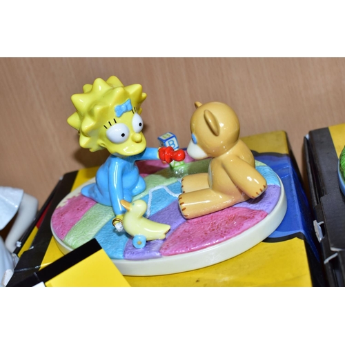 352 - THREE BOXED COALPORT THE SIMPSONS FIGURE GROUPS, comprising 'Mush!' limited edition 1139/4000, with ... 