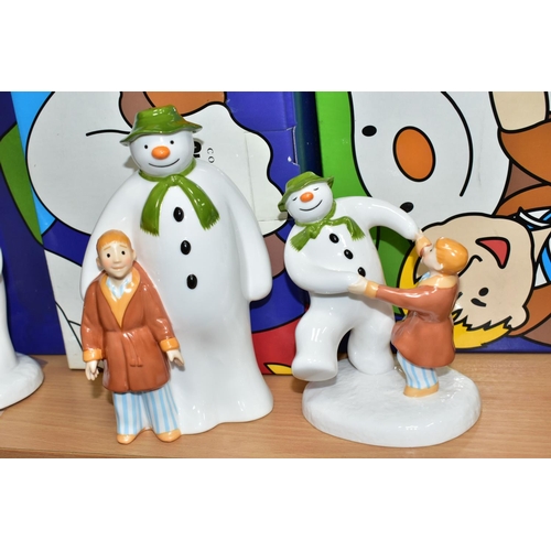 357 - THREE BOXED COALPORT THE SNOWMAN CHARACTER FIGURES, comprising The Special Gift: Collector's Choice ... 