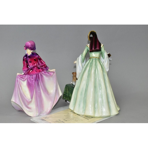 360 - TWO ROYAL DOULTON FIGURINES, comprising Lady Jane Grey HN3680, limited edition 375/5000 with certifi... 