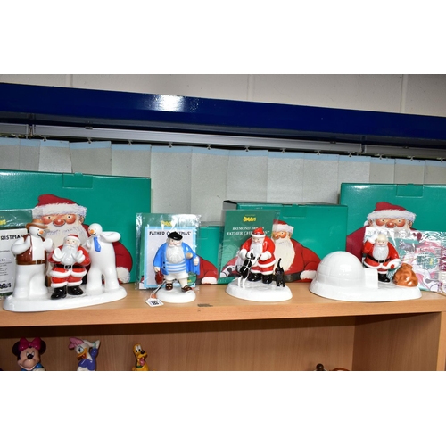 368 - FOUR BOXED COALPORT RAYMOND BRIGGS' FATHER CHRISTMAS FIGURES, comprising 'Line Dancing' limited edit... 