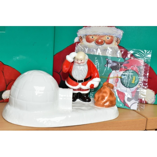 368 - FOUR BOXED COALPORT RAYMOND BRIGGS' FATHER CHRISTMAS FIGURES, comprising 'Line Dancing' limited edit... 