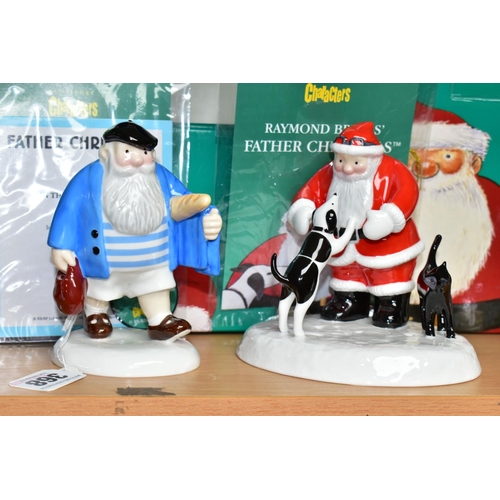 368 - FOUR BOXED COALPORT RAYMOND BRIGGS' FATHER CHRISTMAS FIGURES, comprising 'Line Dancing' limited edit... 