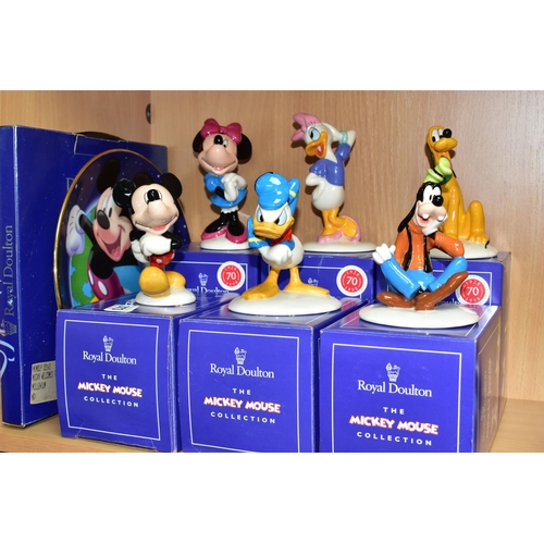 373 - SIX BOXED ROYAL DOULTON THE MICKEY MOUSE COLLECTION FIGURES, comprising Mickey Mouse MM1, Minnie Mou... 