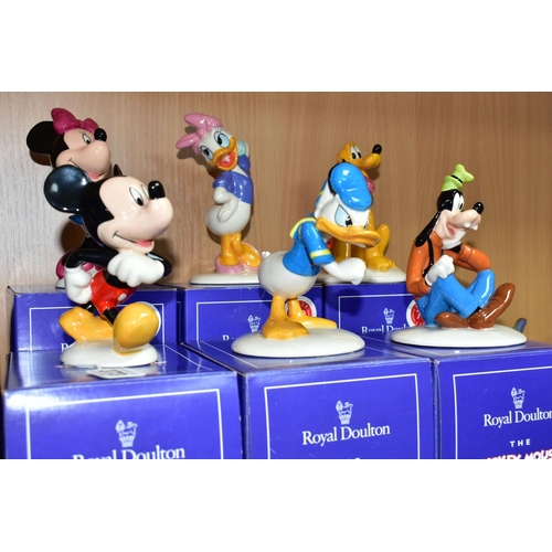 373 - SIX BOXED ROYAL DOULTON THE MICKEY MOUSE COLLECTION FIGURES, comprising Mickey Mouse MM1, Minnie Mou... 