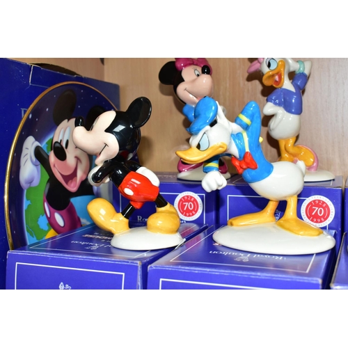 373 - SIX BOXED ROYAL DOULTON THE MICKEY MOUSE COLLECTION FIGURES, comprising Mickey Mouse MM1, Minnie Mou... 