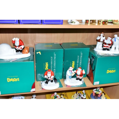 374 - FOUR BOXED COALPORT RAYMOND BRIGGS' FATHER CHRISTMAS FIGURES, comprising 'Line Dancing' limited edit... 