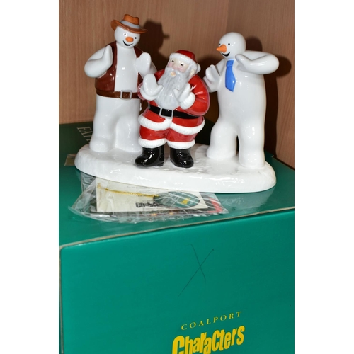 374 - FOUR BOXED COALPORT RAYMOND BRIGGS' FATHER CHRISTMAS FIGURES, comprising 'Line Dancing' limited edit... 