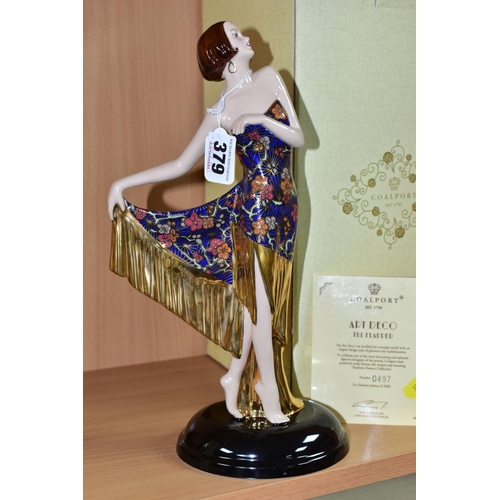 379 - A COALPORT LIMITED EDITION FIGURINE FROM THE ART DECO COLLECTION, 'The Flapper' 497/2000 with certif... 