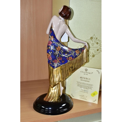 379 - A COALPORT LIMITED EDITION FIGURINE FROM THE ART DECO COLLECTION, 'The Flapper' 497/2000 with certif... 