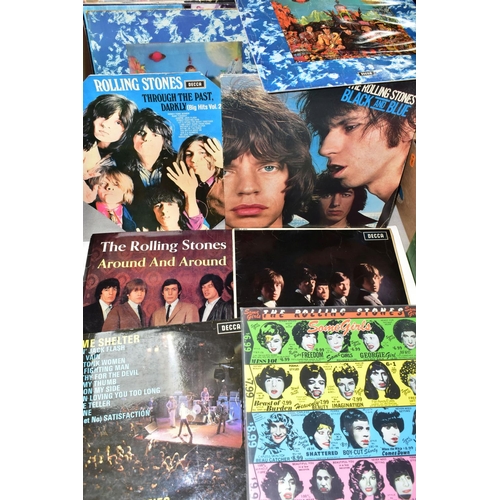 403 - ONE BOX OF TWENTY TWO ROLLING STONES L.P RECORDS to include Around and Around (West German), 1964 Th... 