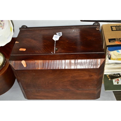 419 - TWO ANTIQUE WOODEN BOXES IN NEED OF RESTORATION, comprising a rosewood box containing three glass bo... 