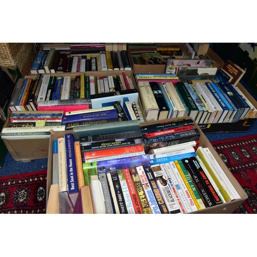 430 - BOOKS, five boxes containing approximately two hundred miscellaneous titles in hardback and paperbac... 