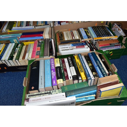 437 - BOOKS & SUNDRIES, six boxes, five containing approximately one hundred and eighty titles in hardback... 