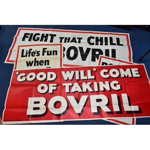 442 - VINTAGE POSTERS, comprising eight BOVRIL advertising posters, a WHITBREAD'S Bottled Beers advertisin... 