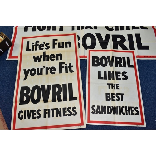 442 - VINTAGE POSTERS, comprising eight BOVRIL advertising posters, a WHITBREAD'S Bottled Beers advertisin... 