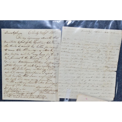 445 - EPHEMERA, a collection of eighteen formal letters and bills dating from 1782 - 1831, mostly originat... 