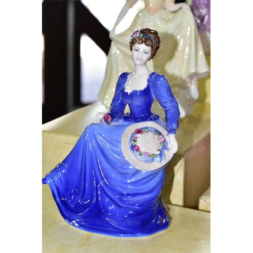 464 - FIVE BOXED COALPORT FIGURINES, comprising Ladies of Fashion: 'Rosemary', 'Emma Jane' exclusive to Gu... 