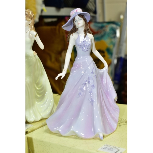 475 - FOUR COALPORT LADIES OF FASHION FIGURINES  COMPRISING 'Susan' 2002 with box, 'Emma' 2002 with box, '... 