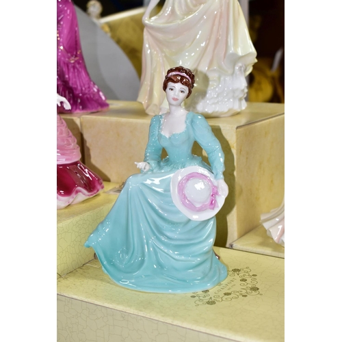 476 - FOUR BOXED COALPORT LADIES OF FASHION FIGURINES, comprising 'Madeline' 2005, 'Harriet' 2005, 'Vaness... 