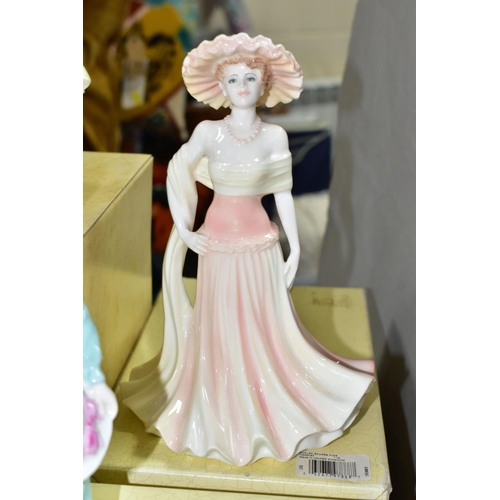 476 - FOUR BOXED COALPORT LADIES OF FASHION FIGURINES, comprising 'Madeline' 2005, 'Harriet' 2005, 'Vaness... 