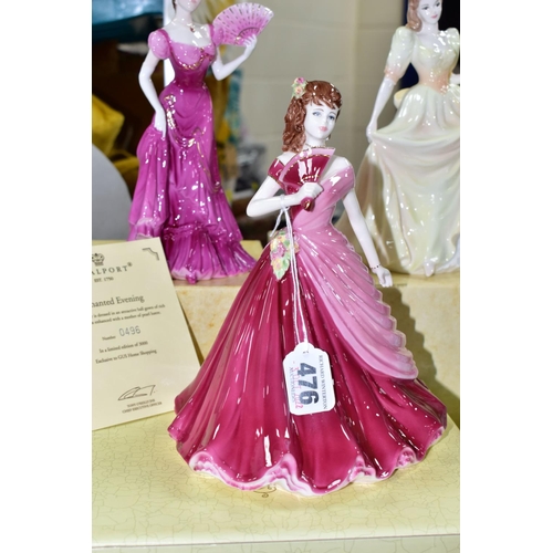 476 - FOUR BOXED COALPORT LADIES OF FASHION FIGURINES, comprising 'Madeline' 2005, 'Harriet' 2005, 'Vaness... 