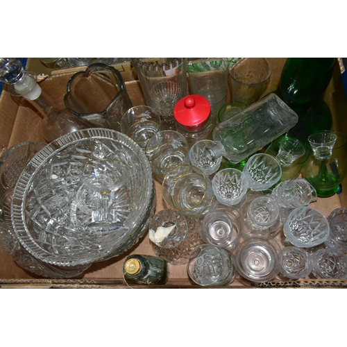 479 - FOUR BOXES OF CUT CRYSTAL AND GLASSWARE, to include a boxed Tutbury Crystal trumpet vase, height 26c... 