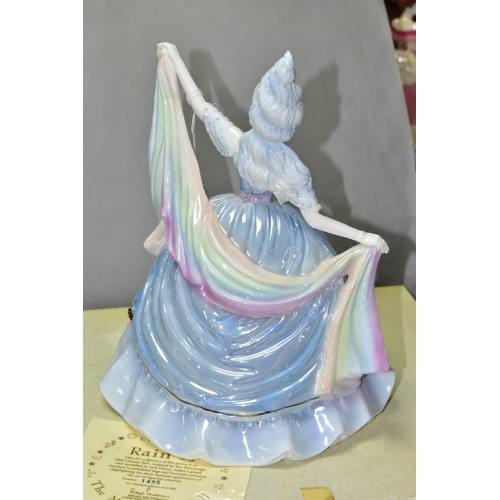 480 - A BOXED COALPORT 'THE MILLENNIUM BALL' LIMITED EDITION FIGURINE, 'Rain' numbered 1495/2500, with cer... 