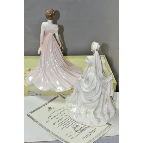 481 - TWO BOXED LIMITED EDITION COALPORT FIGURINES OF BRIDES, comprising The Modern Brides Collection 'Par... 