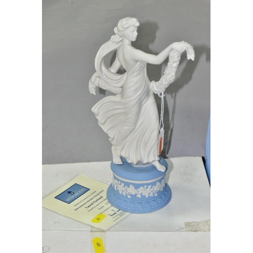 491 - A LIMITED EDITION WEDGWOOD FIGURINE 'LAUREL GARLAND', from the Dancing Hours Collection, 1568/3000 w... 