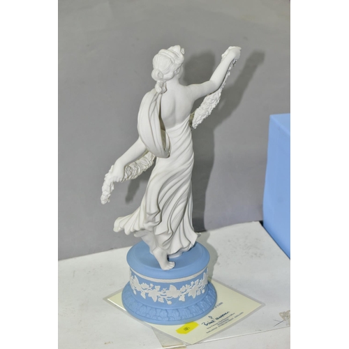 491 - A LIMITED EDITION WEDGWOOD FIGURINE 'LAUREL GARLAND', from the Dancing Hours Collection, 1568/3000 w... 