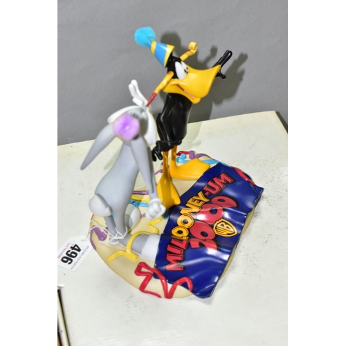 496 - A WEDGWOOD LIMITED EDITION 'MIL-LOONEY-UM' FIGURE GROUP, depicting Bugs Bunny and Daffy Duck, 924/20... 