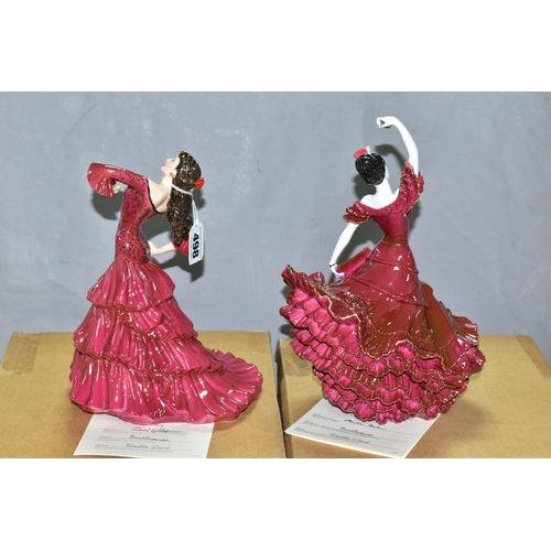 498 - TWO COALPORT LIMITED EDITION FIGURINES FROM THE 'A PASSION FOR DANCE COLLECTION', comprising 'Flamen... 