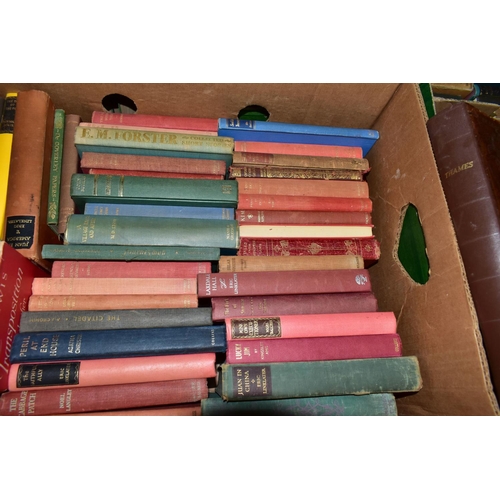 501 - FIVE BOXES OF ANTIQUARIAN BOOKS, containing over 100 titles including four C.S. Lewis titles The Scr... 